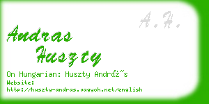 andras huszty business card